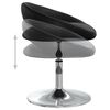 vidaXL Chaises pivotantes &agrave; manger lot de 2 noir similicuir