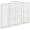 vidaXL Paniers &agrave; gabions arqu&eacute;s 2 pcs 300x30x200/220 cm fer galvanis&eacute;