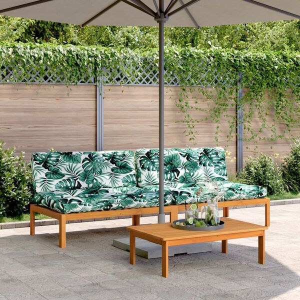 vidaXL Canap&eacute;s centraux palette de jardin et coussins 2pcs bois acacia