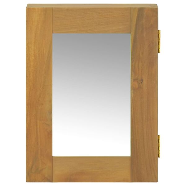 vidaXL Armoire &agrave; miroir 30x10x40 cm Bois de teck solide