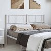 vidaXL T&ecirc;te de lit m&eacute;tal blanc 135 cm