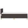 vidaXL Lit &agrave; ressort LED avec matelas Marron fonc&eacute; 90 x 190 cm tissu