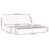 vidaXL Cadre de lit sans matelas Hvar gris 200x200 cm similicuir