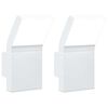 vidaXL Appliques murales LED d'ext&eacute;rieur 2 pcs blanc