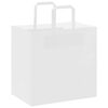vidaXL Sacs en papier 50 pcs avec poign&eacute;es blanc 26x17x25 cm
