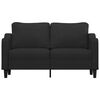 vidaXL Canap&eacute; &agrave; 2 places Noir 140 cm Tissu