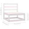 vidaXL Salon de jardin 6 pcs avec coussins Bois de pin massif