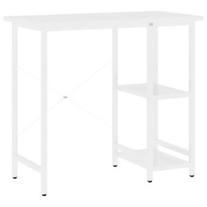 vidaXL Bureau d'ordinateur Blanc 80x40x72 cm MDF et m&eacute;tal