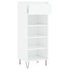 vidaXL Armoire &agrave; chaussures Blanc brillant 40x36x105cm Bois ing&eacute;nierie