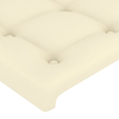 vidaXL Tête de lit avec oreilles Crème 147x23x78/88 cm Similicuir