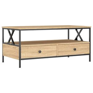 vidaXL Table basse ch&ecirc;ne sonoma 100x51x45 cm bois d'ing&eacute;nierie