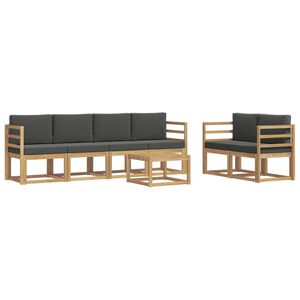 vidaXL Ensemble de canap&eacute;s d'ext&eacute;rieur 7 pcs Blanc et anthracite