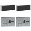 vidaXL Ensemble de placards de travail avec tiroir 10 pcs Noir