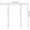 vidaXL Jeu de poteaux d'auvent blanc 300x245 cm fer