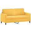 vidaXL Ensemble de canap&eacute;s 3 pcs coussins d&eacute;coratifs et coussins Jaune