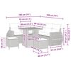 vidaXL Ensemble de canap&eacute; de jardin 8 pcs Noir polyrotin