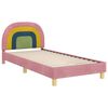 vidaXL Cadre de lit pour enfants avec t&ecirc;te de lit Rose 80 x 200 cm