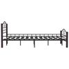 vidaXL Cadre de lit sans matelas noir m&eacute;tal 120x200 cm