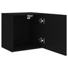 vidaXL Meubles TV muraux 2 pcs noir 40,5x30x40 cm bois d'ing&eacute;nierie