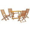 vidaXL Ensemble de salle &agrave; manger pour jardin 5 pc Marron