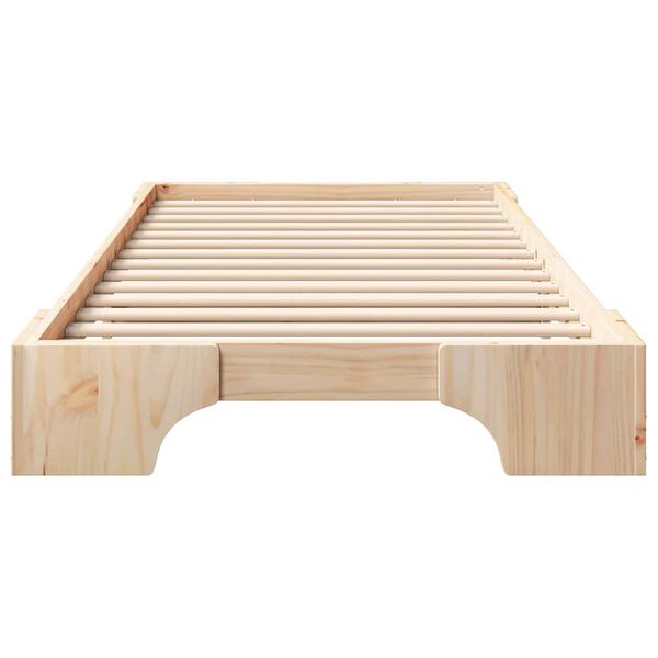 vidaXL Cadre de lit Marron 100 x 210 cm Pin massif