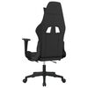 vidaXL Chaise de jeu avec repose-pied Noir et taupe Tissu
