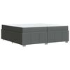 vidaXL Cadre de lit avec matelas Gris fonc&eacute; 200 x 200 cm tissu