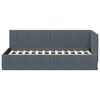 vidaXL Cadre de lit d'angle Gris fonc&eacute; 90 cm x 190 cm Velours