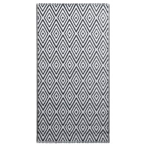 vidaXL Tapis d'ext&eacute;rieur ARAKIL Blanc et noir 120x180 cm PP