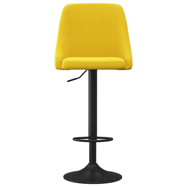 vidaXL Tabourets de bar lot de 2 jaune moutarde velours