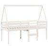 vidaXL Lit haut sans matelas blanc 75x190 cm bois de pin massif