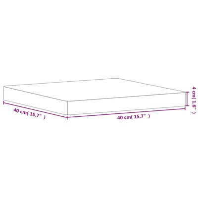 vidaXL Dessus de table 40x40x4 cm carré bois massif de hêtre