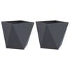 vidaXL Jardini&egrave;re 2 pcs Anthracite 40 x 40 x 40 cm Acier