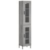 vidaXL Buffet haut Sonoma gris 34,5x34x180 cm Bois d'ing&eacute;nierie