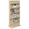 vidaXL &Eacute;tag&egrave;re &agrave; magazines avec &eacute;tag&egrave;re Ch&ecirc;ne Sonoma 70 x 41 x 156 cm