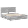 vidaXL Cadre de lit Gris Sonoma 180 x 200 cm Bois Ing&eacute;nierie