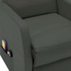 vidaXL Fauteuil de massage Anthracite Similicuir
