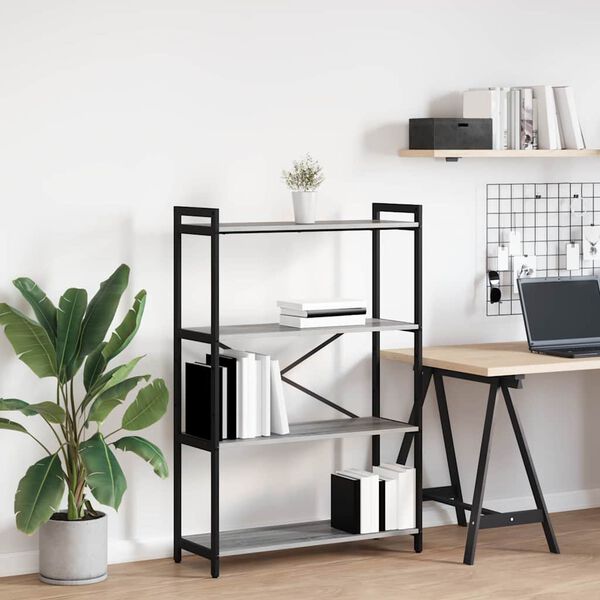 vidaXL &Eacute;tag&egrave;re Sonoma gris 80 x 30 x 120 cm Bois d'ing&eacute;nierie