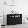 vidaXL Buffet Noir 116 x 30 x 75 cm Bois d'ing&eacute;nierie