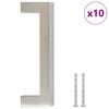 vidaXL Poign&eacute;es d'armoire 10 pcs argent&eacute; 96 mm acier inoxydable