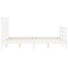 vidaXL Cadre de lit sans matelas blanc 140x200 cm bois massif