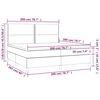 vidaXL Sommier &agrave; lattes de lit avec matelas Gris clair 200x200cm Tissu