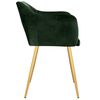 vidaXL Chaises &agrave; manger lot de 2 Vert fonc&eacute; Velours