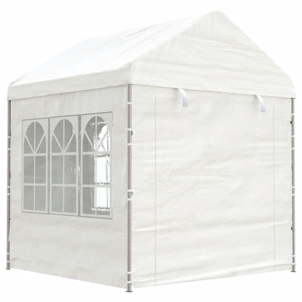 vidaXL Belvédère avec toit blanc 11,15x2,28x2,69 m polyéthylène