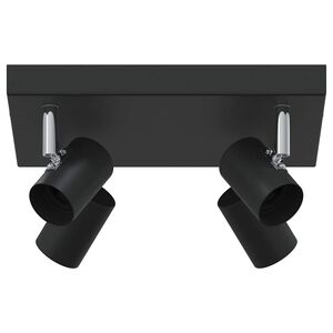 vidaXL Spot de plafond Noir 26 x 26 x 11,5 cm m&eacute;tal