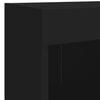 vidaXL Meuble TV muraux 4 pcs avec lumi&egrave;res LED noir