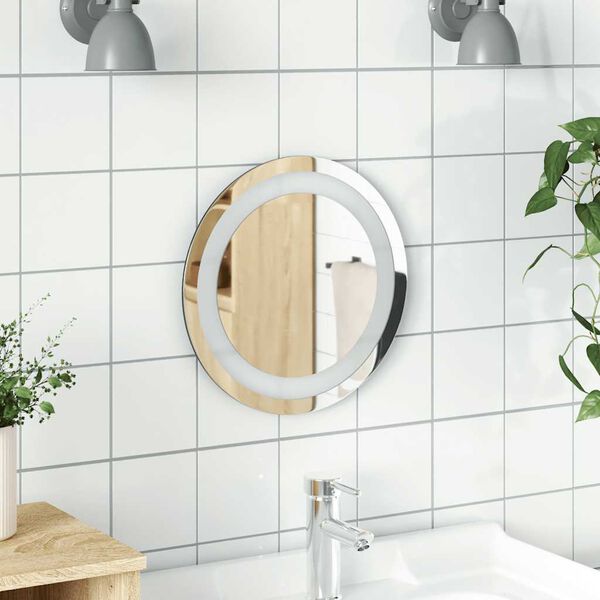vidaXL Miroir de salle de bain &agrave; LED 30 cm rond