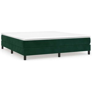 vidaXL Cadre de lit vert fonc&eacute; 180x200 cm velours