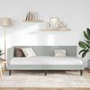 vidaXL Cadre de lit d'angle Gris clair 90 cm x 190 cm Velours