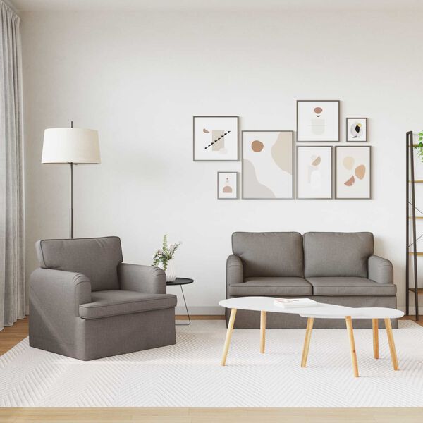 vidaXL Canap&eacute; 2 pcs Taupe